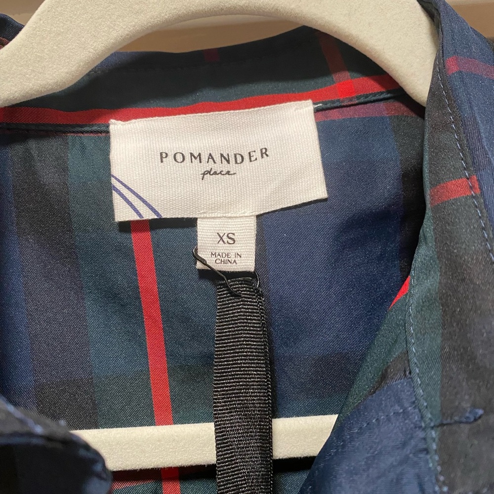 XS Pomander Place Fraser Plaid Ashlen Blouse - Picture 9 of 16